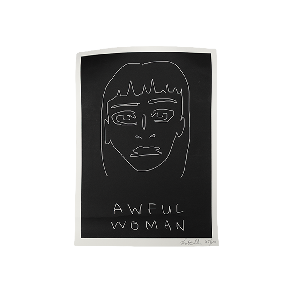 Signed Awful Woman Poster - A3